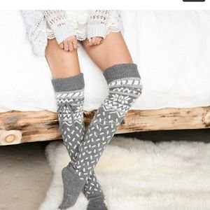 NEW Long Knit Knee High Boot Socks